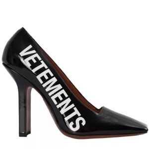 Vetements patent leather Pumps Heels RARE square toe 37 7 6.5